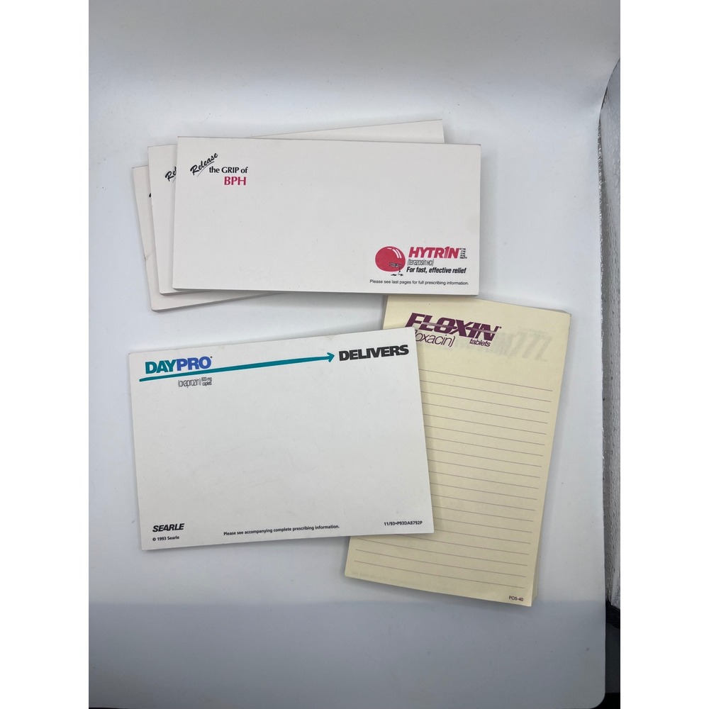 Assorted Lot Of Pharmaceutical Drug Rep Advertising Promo Note Pads/Post Its